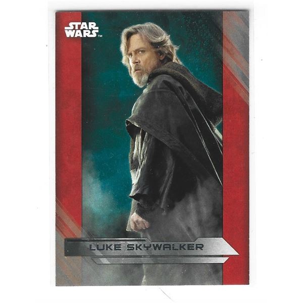 Star Wars The Last Jedi card #2 Luke Skywalker Silver #d 86/99