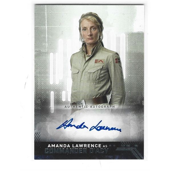 Star Wars The Rise of Skywalker Amanda Lawrence as Commander D'Acy Autograph A-AL