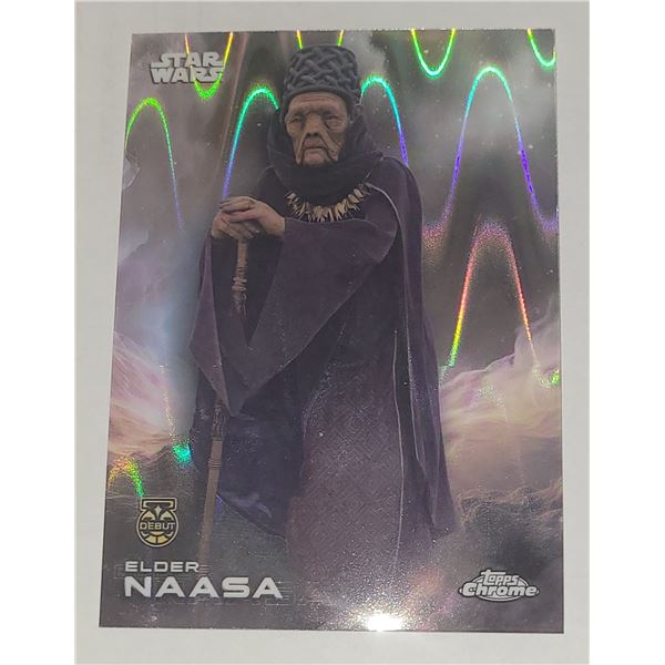 2025 Topps Chrome Star Wars RayWave Refractor card #37 Elder Naasa