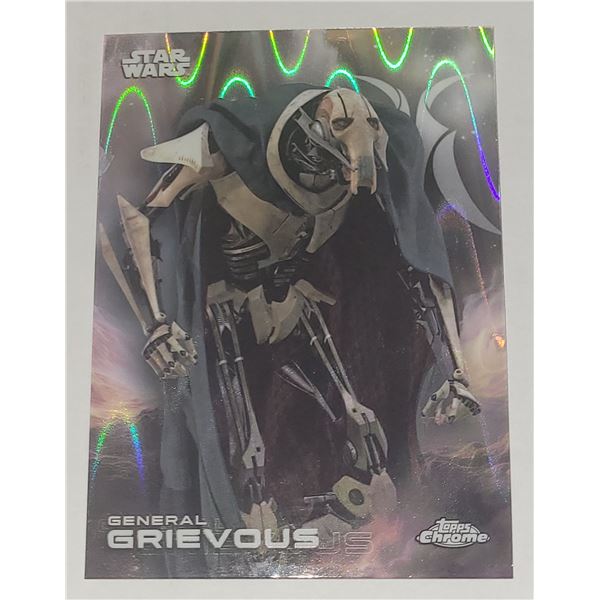 2025 Topps Chrome Star Wars RayWave Refractor card #49 General Grievous
