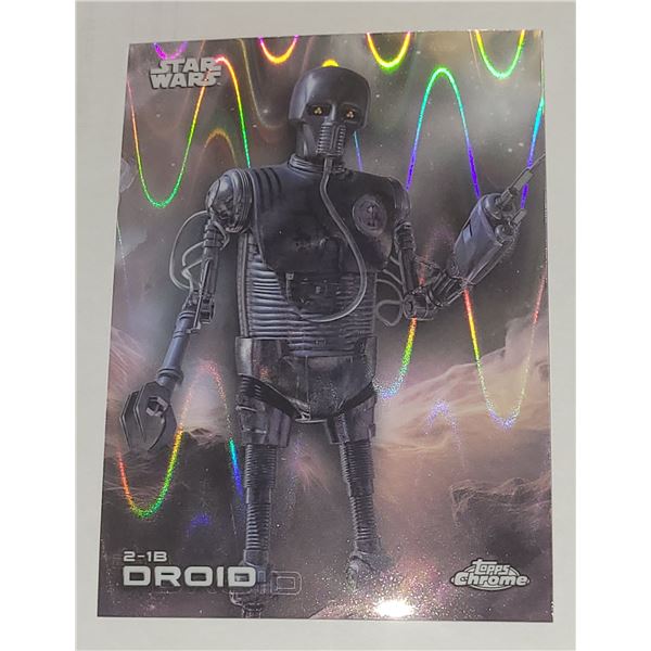 2025 Topps Chrome Star Wars RayWave Refractor card #101 2-1B Droid