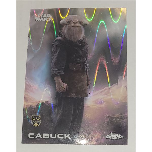 2025 Topps Chrome Star Wars RayWave Refractor card #110 Cabuck