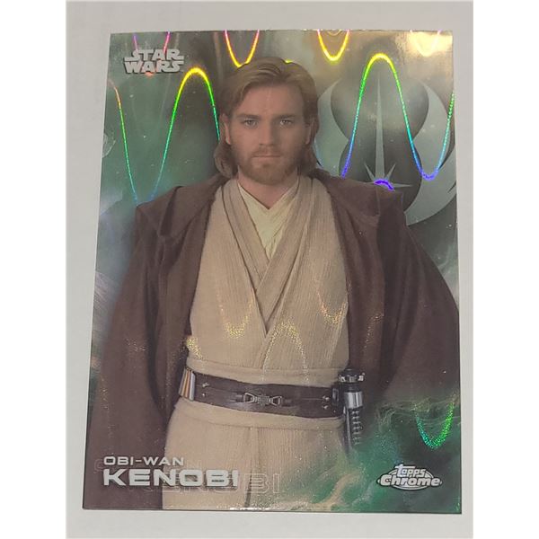 2025 Topps Chrome Star Wars RayWave Refractor card #138 Obi-Wan Kenobi
