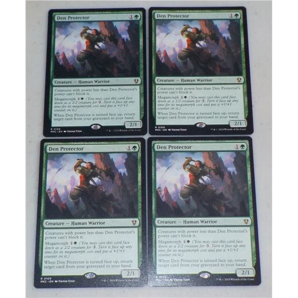 Lot of 4 Magic The Gathering Den Protector Rare cards R 0169