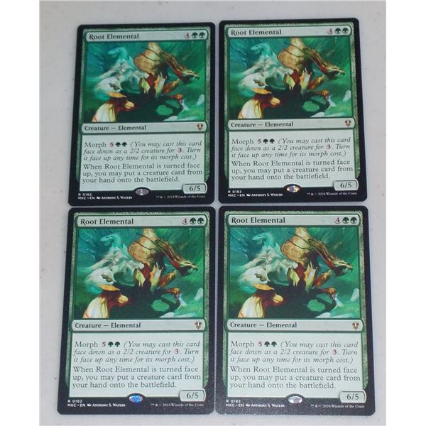 Lot of 4 Magic The Gathering Root Elemental Rare cards R 0182