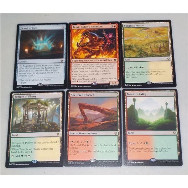 Lot of 6 Magic The Gathering Rare cards