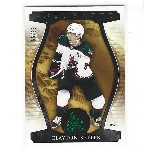Clayton Keller 2023-24 Artifacts card #105 Green #d 66/99