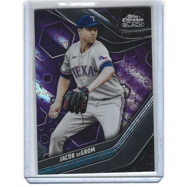 Jacob Degrom 2023 Topps Chrome Black card #56 Purple #d 126/150