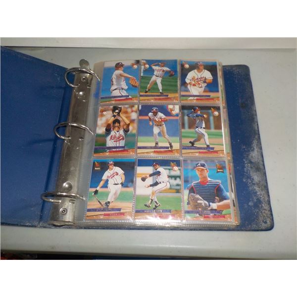 Binder of 1992 Fleer Baseball cards
