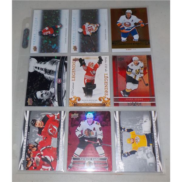 Lot of 9 assorted Tim Hortons Hockey Insert cards