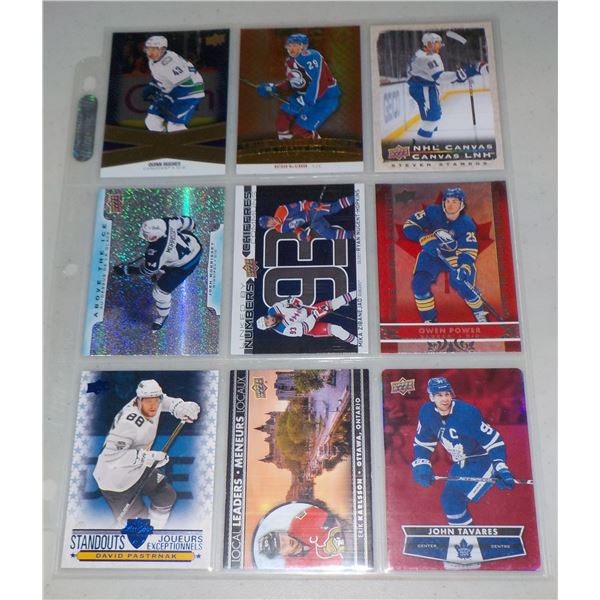 Lot of 9 assorted Tim Hortons Hockey Insert cards