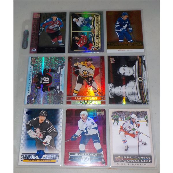 Lot of 9 assorted Tim Hortons Hockey Insert cards