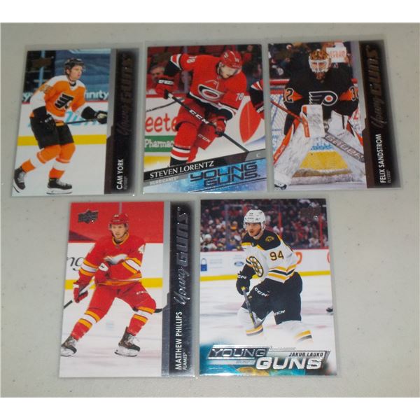 Lot of 5 Upper Deck Hockey Young Guns Rookie cards