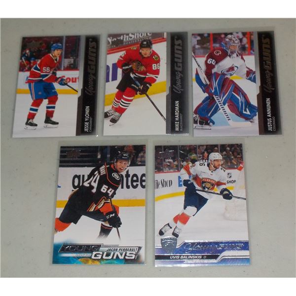 Lot of 5 Upper Deck Hockey Young Guns Rookie cards