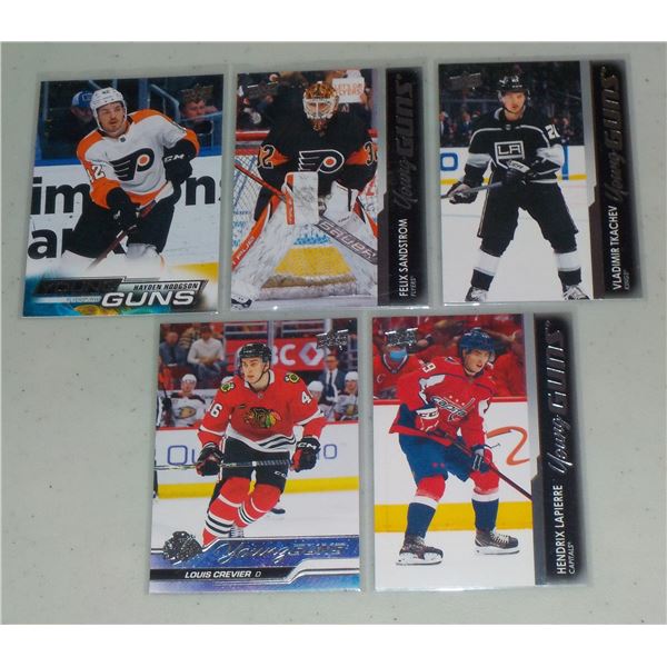 Lot of 5 Upper Deck Hockey Young Guns Rookie cards