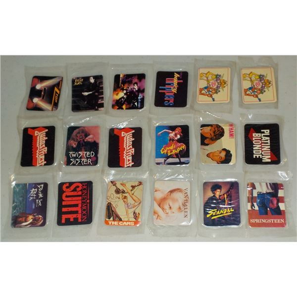 Lot of 18 Hostess Rock & Roll Stickers with Springsteen Cyndi Lauper & more