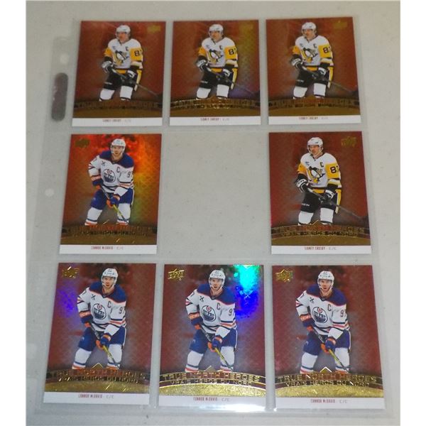 Lot of 8 2025-26 Tim Hortons True North Heroes - 4 Mcdavid & 4 Crosby