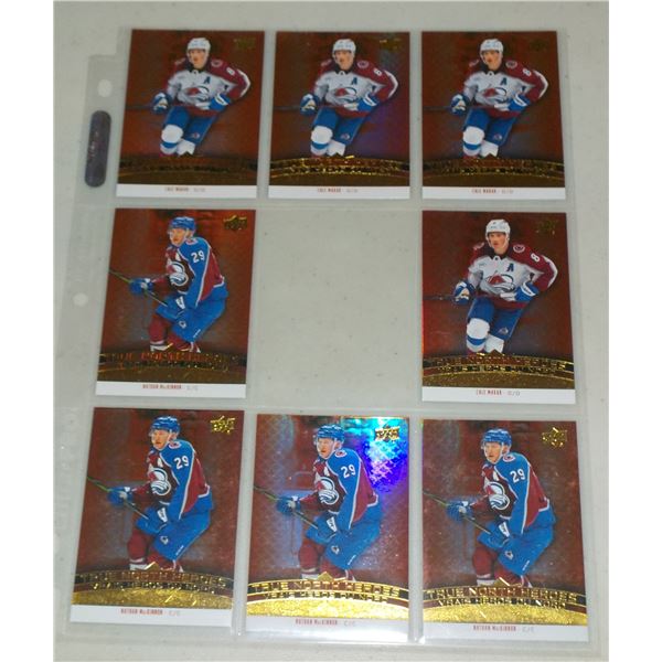 Lot of 8 2025-26 Tim Hortons True North Heroes - 4 Mackinnon & 4 Makar