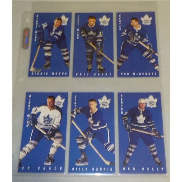 Lot of 6 1994-95 Parkhurst Reprints tall boy cards all Maple Leafs with Shack & more