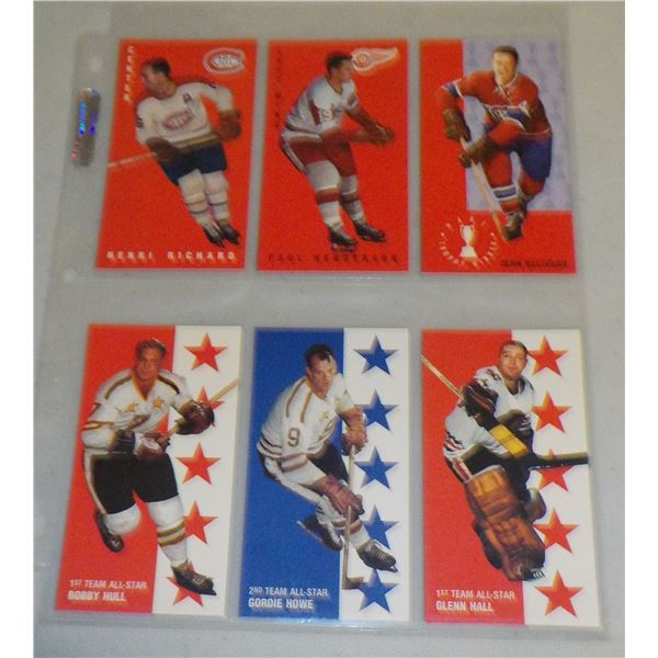 Lot of 6 1994-95 Parkhurst Reprints tall boy cards Star with Howe, Hull & more