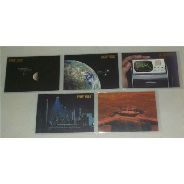Lot of 5 Star Trek The Remastered Original Series Gold Foil Parallel cards
