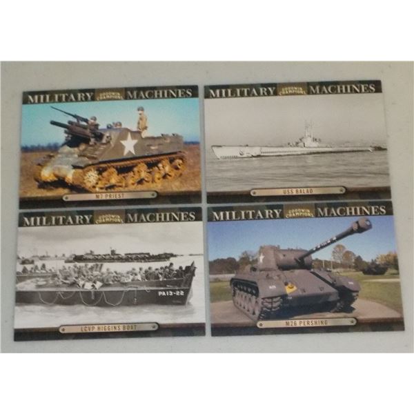 Lot of 4 2012 Goodwin Champions Military Machines cards
