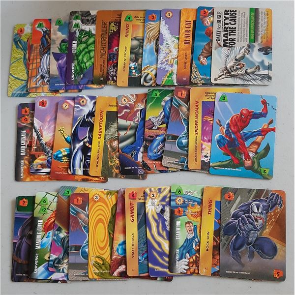 Lot of 32 Marvel OverPower cards
