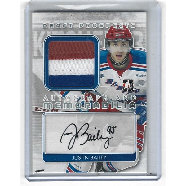Justin Bailey 2013 ITG Draft Prospects Autograph Patch AM-JB Silver Version Print run of only 3
