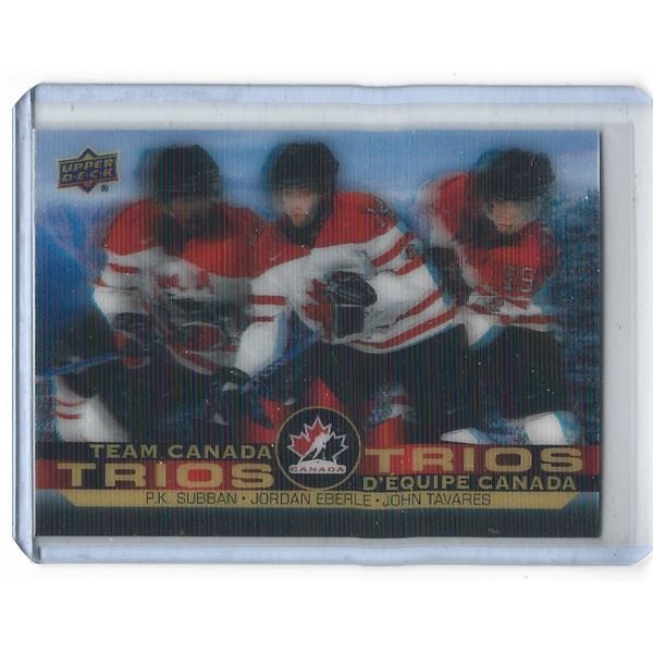 2021-22 Tim Hortons Team Canada Trios card T-13 P.K. Subban Jordan Eberle John Tavares