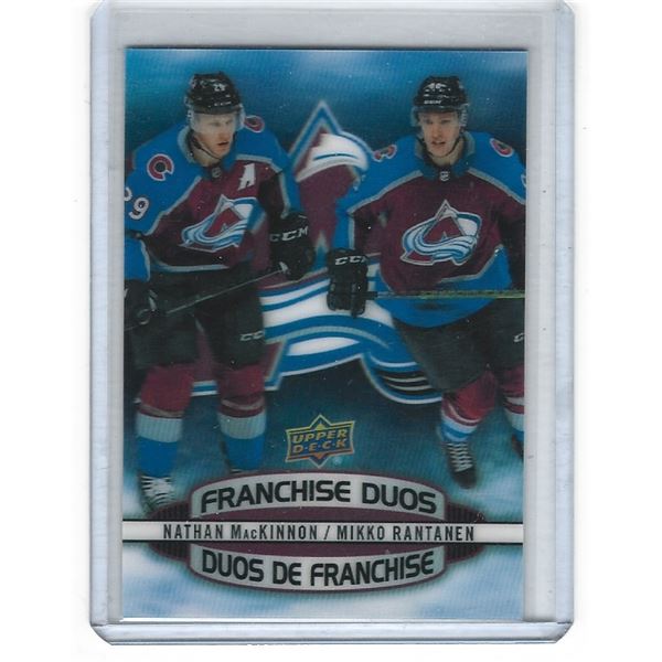 2019-20 Tim Hortons Franchise Duos card D-10 Nathan Mackinnon Mikko Rantanen