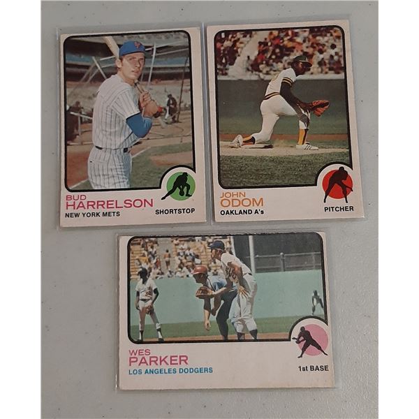 Lot of 3 1973 O-Pee-Chee Baseball cards