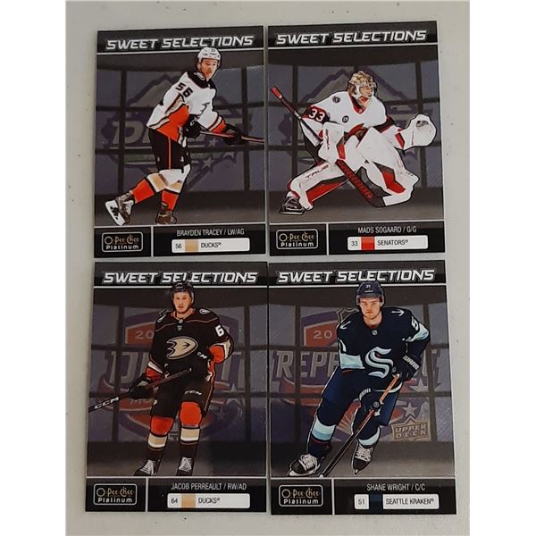 Lot of 4 2022-23 OPC Platinum Sweet Selections Insert cards