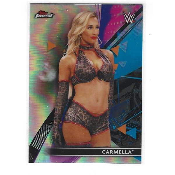 Carmella 2021 Topps Finest WWE Refractor card #47