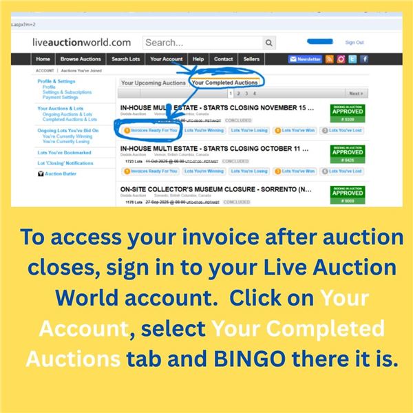 HOW TO ACCESS YOUR INVOICE