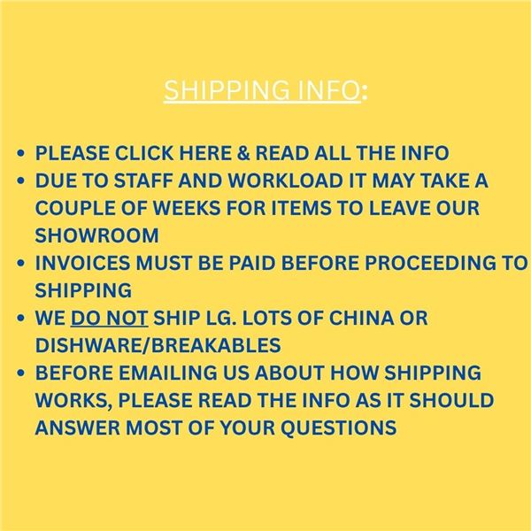 SHIPPING POLICY