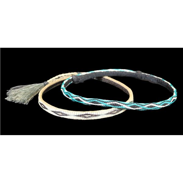 2 Deer Lodge Hitched Horsehair Hatbands