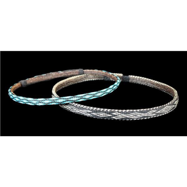 2 Deer Lodge Hitched Horsehair Hatbands