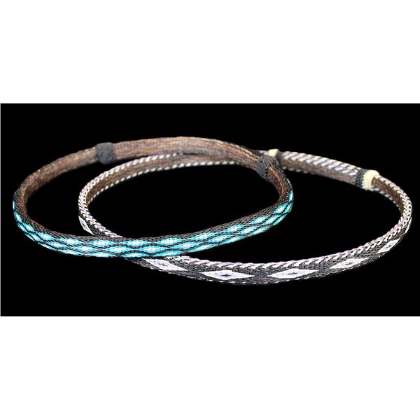 2 Deer Lodge Hitched Horsehair Hatbands
