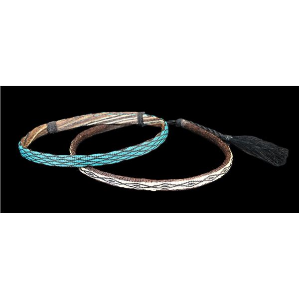 2 Deer Lodge Hitched Horsehair Hatbands
