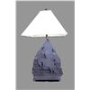 Image 1 : Metal Cowboy Lamp With Leather Shade- Works