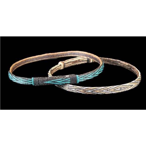 2 Deer Lodge Hitched Horsehair Hatbands