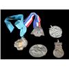 Image 1 : 4 Marked Cowboy Hall Of Fame Medallions- 2 With Ribbons- Brass Belt Buckle