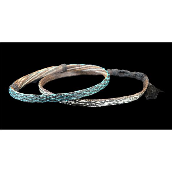 2 Deer Lodge Hitched Horsehair Hatbands
