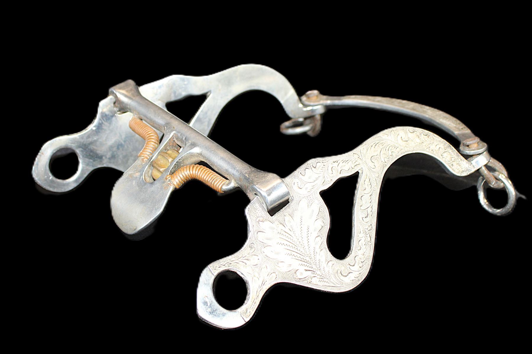 Unmarked Silver Overlaid Stainless Loose Jaw Bit- Santa Maria Cheek ...