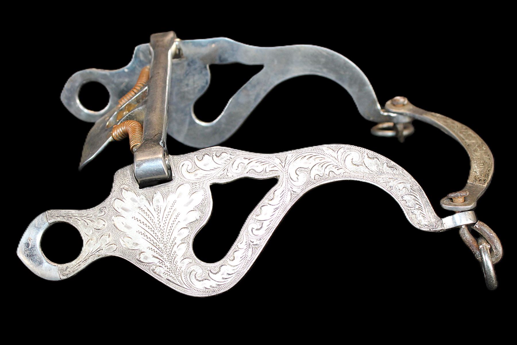 Unmarked Silver Overlaid Stainless Loose Jaw Bit- Santa Maria Cheek ...