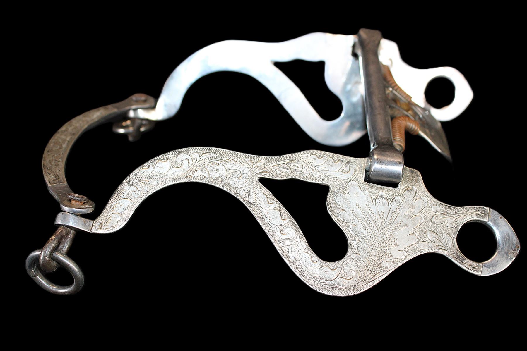 Unmarked Silver Overlaid Stainless Loose Jaw Bit- Santa Maria Cheek ...