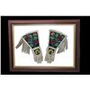 Image 1 : Framed Native Beaded Gauntlets- 34" X 25"