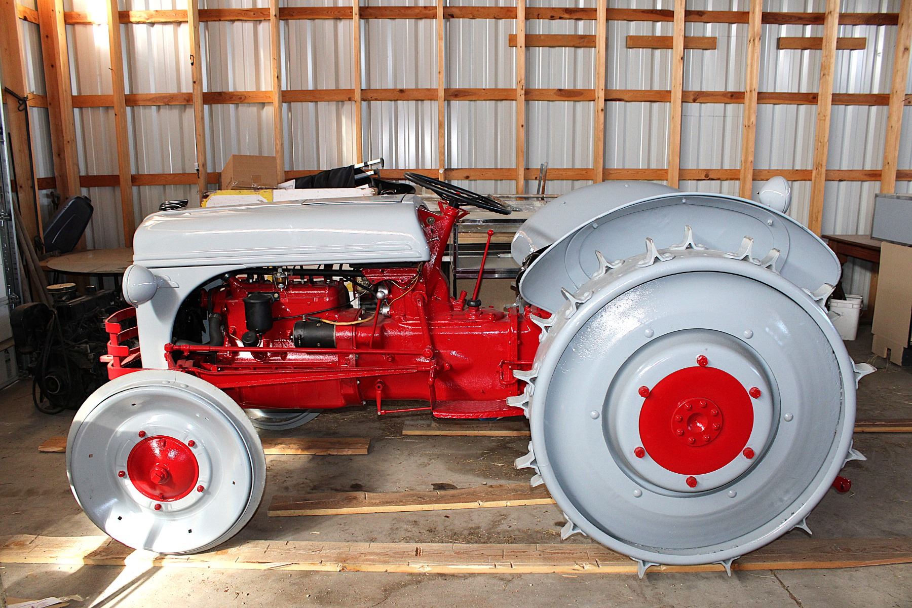 Restored 9N Ford Tractor On Steel With Rear Lugs- Runs Like A Top- 3 ...