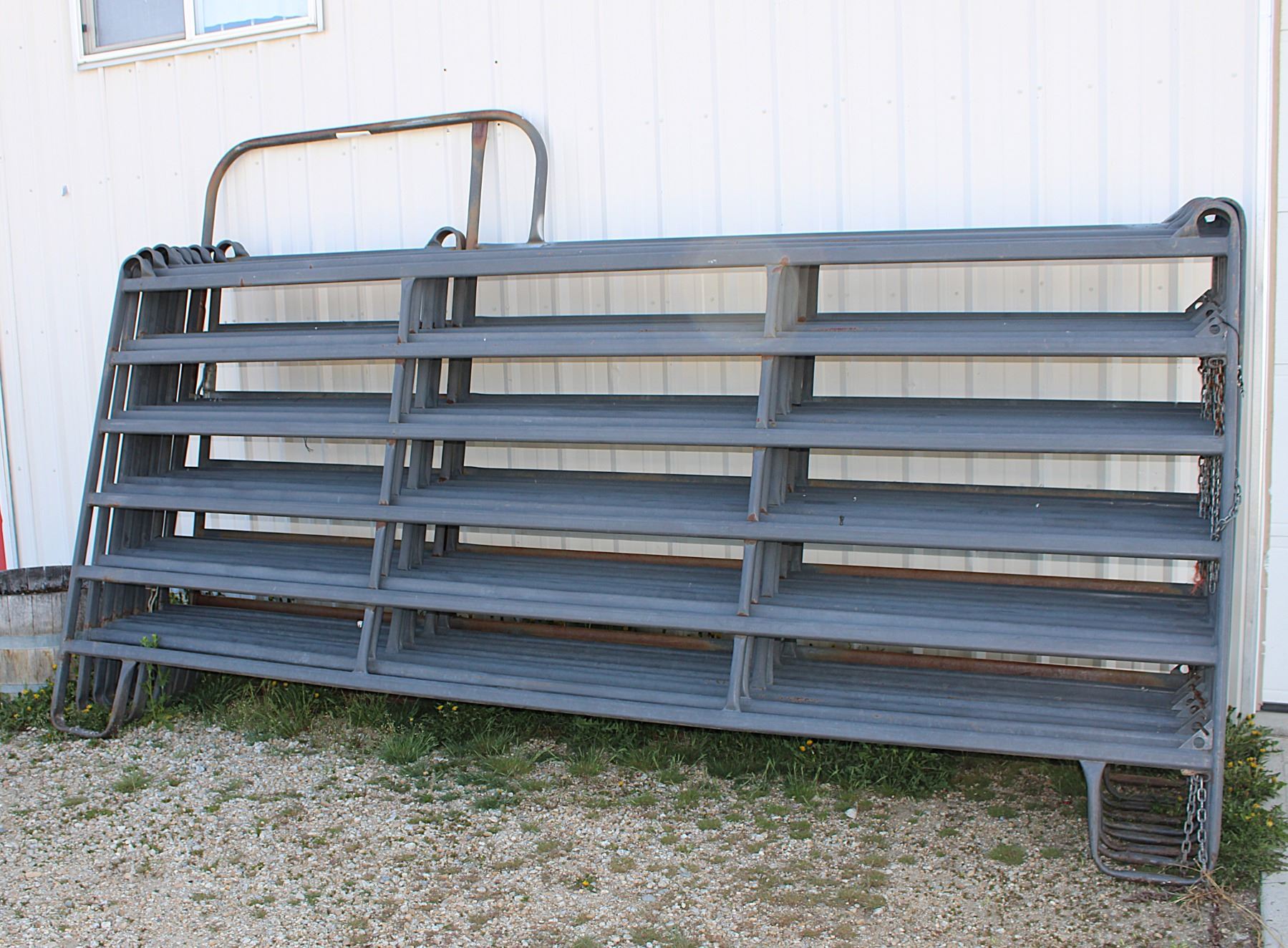 9 Heavy Duty Priefert 12' Panels- 1 Ride Through Gate- 6 Rail- 5' 6 ...