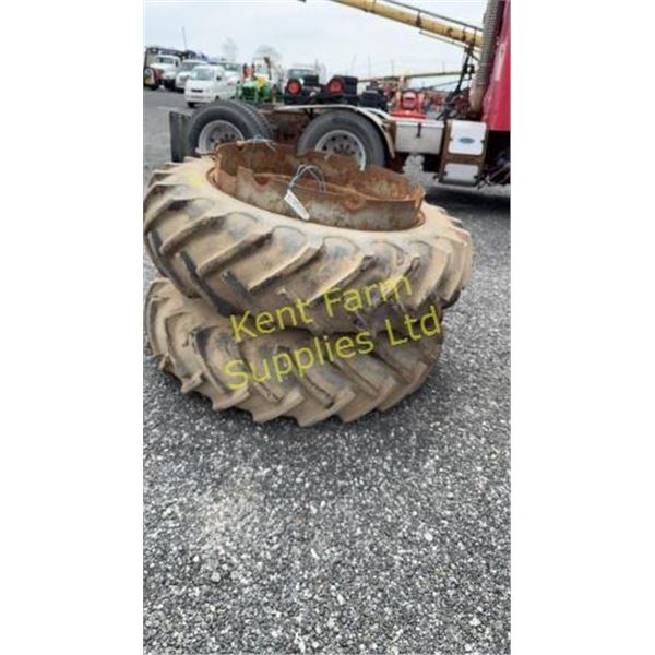 US ROYAL 15.5-38 DUAL WHEELS WITH CLAMPS